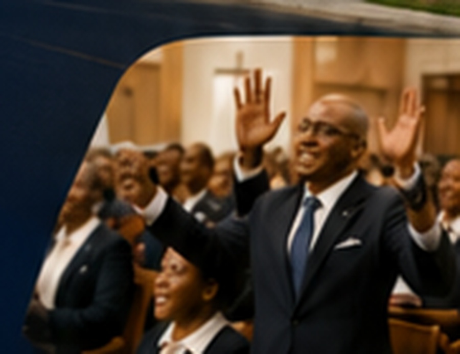 FMBC congregation worshipping together